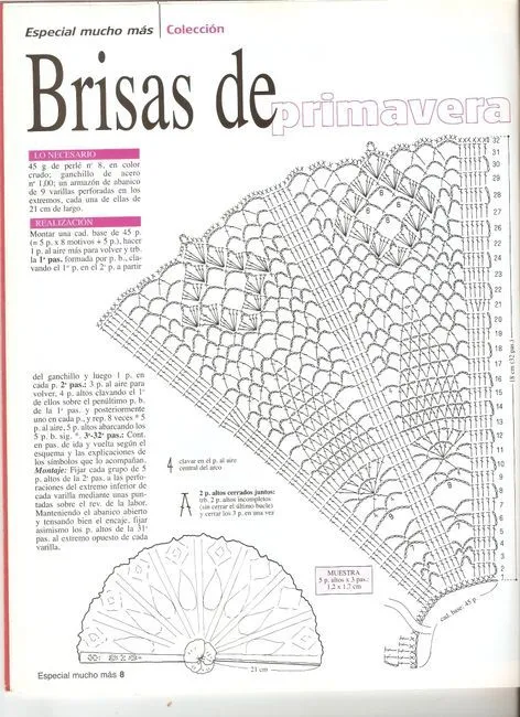 Patrón de abanicos a ganchillo - Manualidades - Foro Bodas.net Patrón de abanicos a ganchillo - Manualidades - Foro Bodas.net