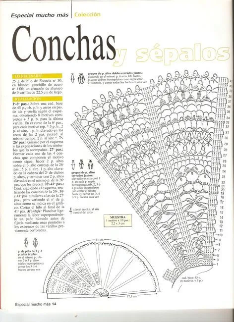 Patrón de abanicos a ganchillo - Manualidades - Foro Bodas.net Patrón de abanicos a ganchillo - Manualidades - Foro Bodas.net