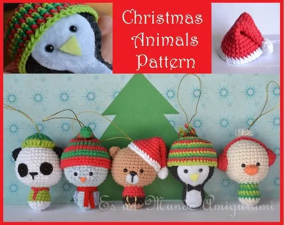 Patrón Amigurumi Animales Navideños por sdroppelmann en Etsy Patrón Amigurumi Animales Navideños por sdroppelmann en Etsy