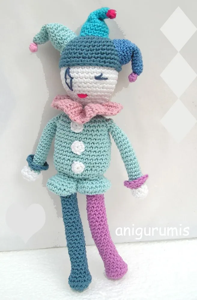 Patrón amigurumi Arlequín