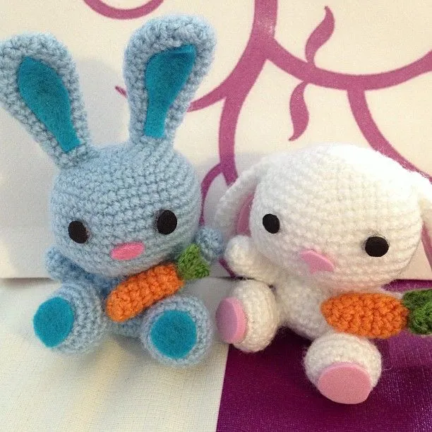 Un patrón, diferentes amigurumis: Conejo Kawaii | DulcesAmigus Un patrón, diferentes amigurumis: Conejo Kawaii | DulcesAmigus