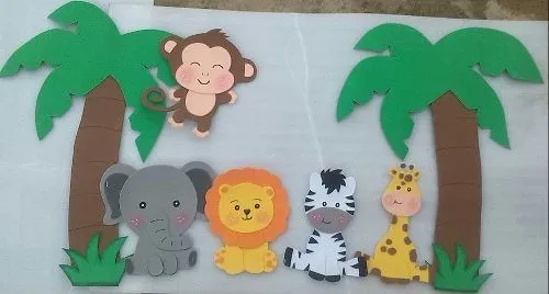 patron animales selva en foami - Buscar con Google | manualidades ...