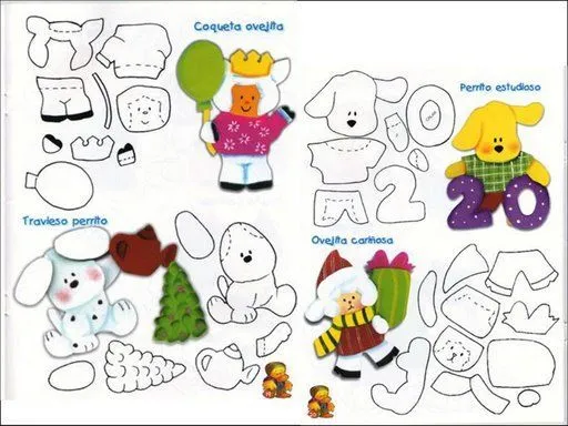 Patron animalitos en fieltro - Imagui