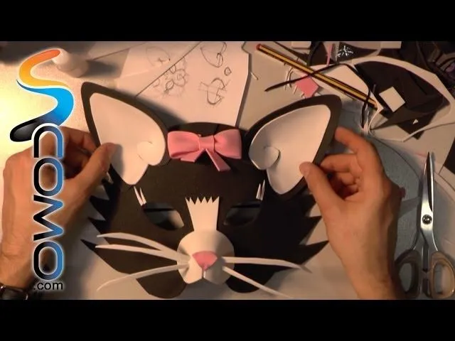 Patrón para antifaz de gata (1/2) - YouTube Patrón para antifaz de gata (1/2) - YouTube