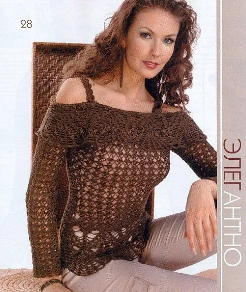 Patrones blusones a crochet - Imagui