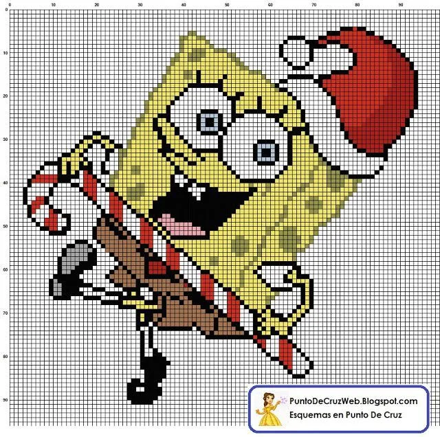 Patron Bob Esponja Navidad | Punto cruz | Pinterest Patron Bob Esponja Navidad | Punto cruz | Pinterest