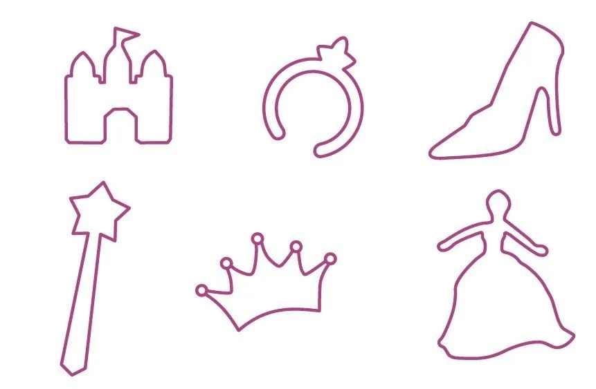 Plantillas para adornos de princesas en fieltro | Broches de ... Plantillas para adornos de princesas en fieltro | Broches de ...