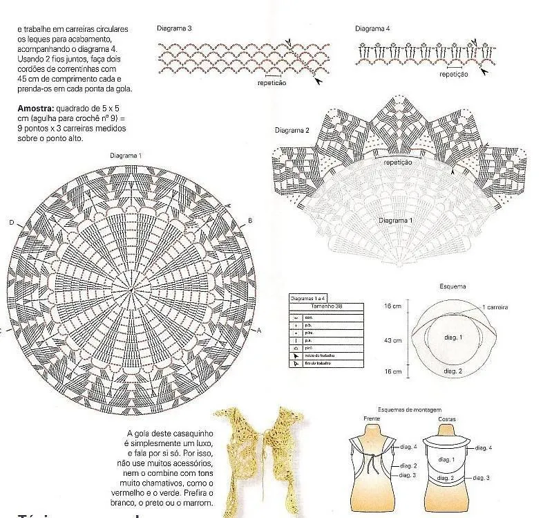 Patron de chaleco redondo a crochet - Imagui | chaleco circular ...