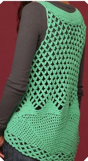 Patrones de chalecos de verano a crochet - Imagui