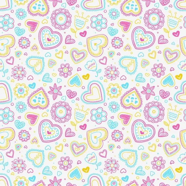Patrón de corazones y flores | Descargar Vectores gratis Patrón de corazones y flores | Descargar Vectores gratis