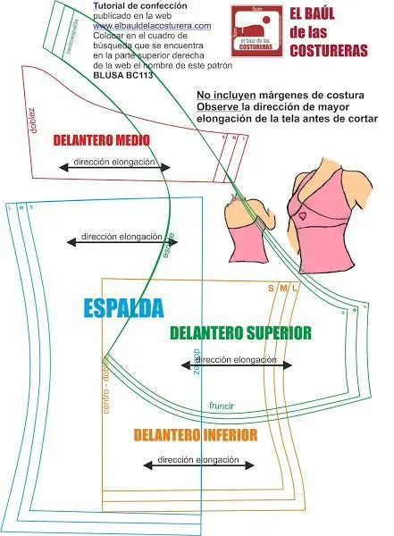 Patrón de costura gratis para imprimir en casa Blusa Halter corte ...