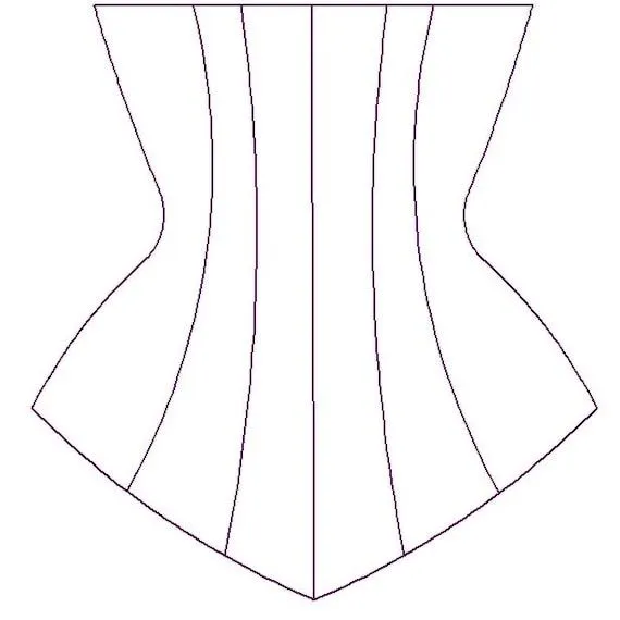 Patrón de costura papel para Corset Underbust por TheMeasuringTape Patrón de costura papel para Corset Underbust por TheMeasuringTape