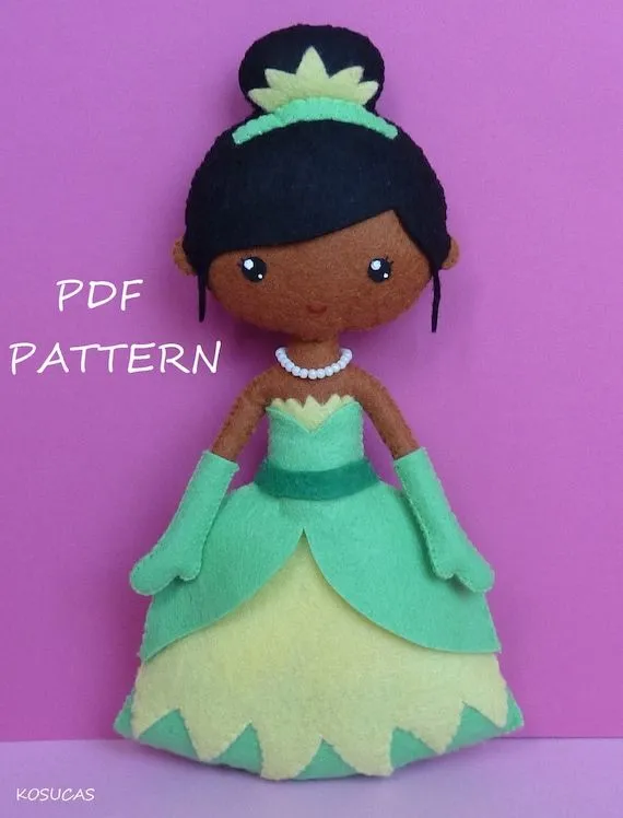 Patrón de costura PDF para hacer fieltro muñeca por Kosucas en Etsy