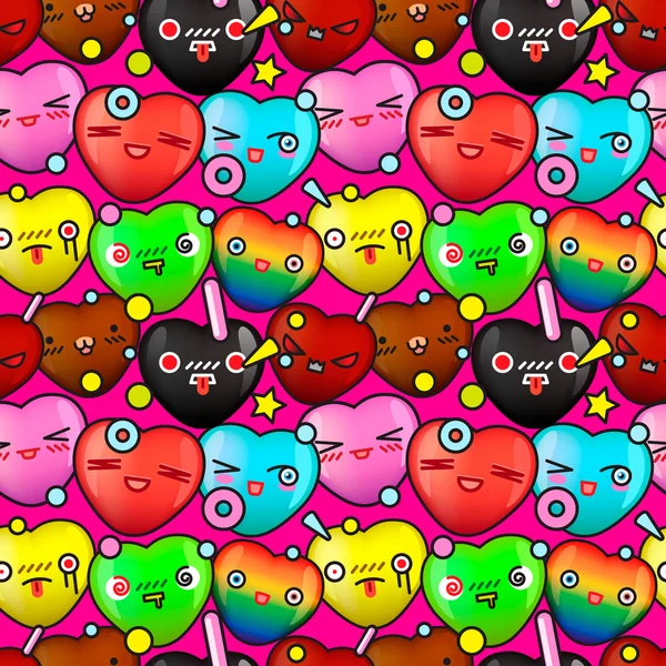 Patrón sin costuras coloridos dibujos animados — Vector stock ...