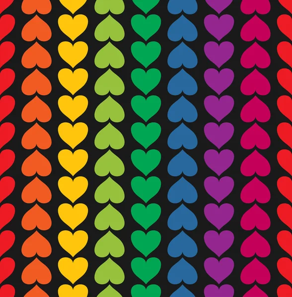 Patrón sin costuras Vector con corazones de colores como el arco ... Patrón sin costuras Vector con corazones de colores como el arco ...