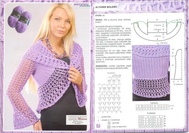 Patron Crochet Bolero Calado Doble - Patrones Crochet Patron Crochet Bolero Calado Doble - Patrones Crochet
