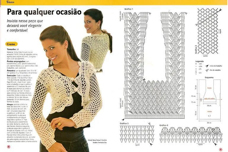 Patron Crochet Bolero ocasion especial - Patrones Crochet