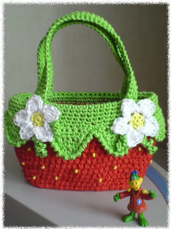 Patron Crochet Bolsa "Fresa" - Patrones Crochet