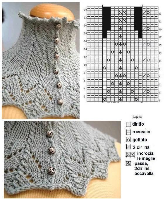 Patron Crochet Cuello Bufanda Victoriano - Patrones Crochet