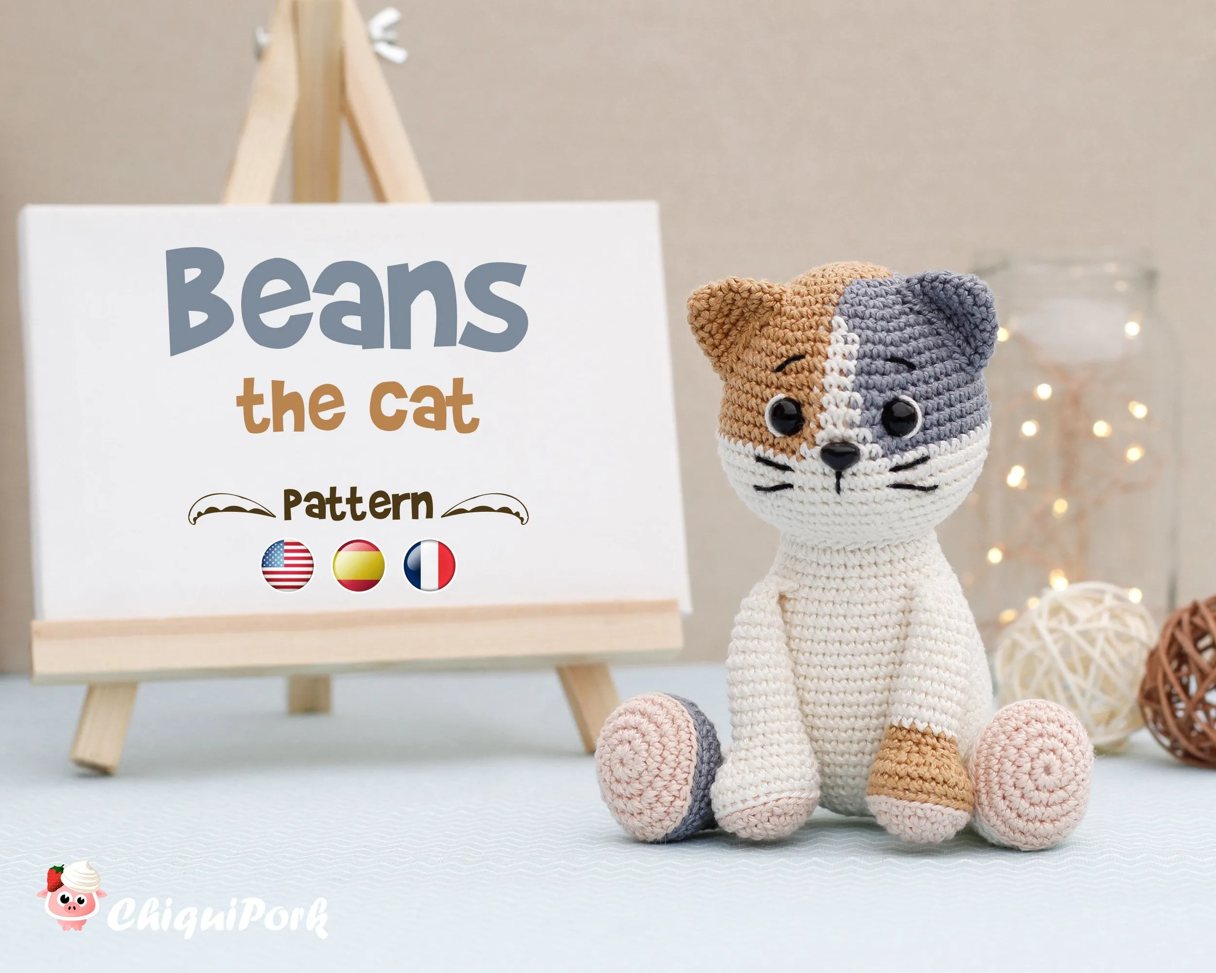 Patrón crochet Gato Amigurumi Gato pdf tutorial Beans el - Etsy México Patrón crochet Gato Amigurumi Gato pdf tutorial Beans el - Etsy México