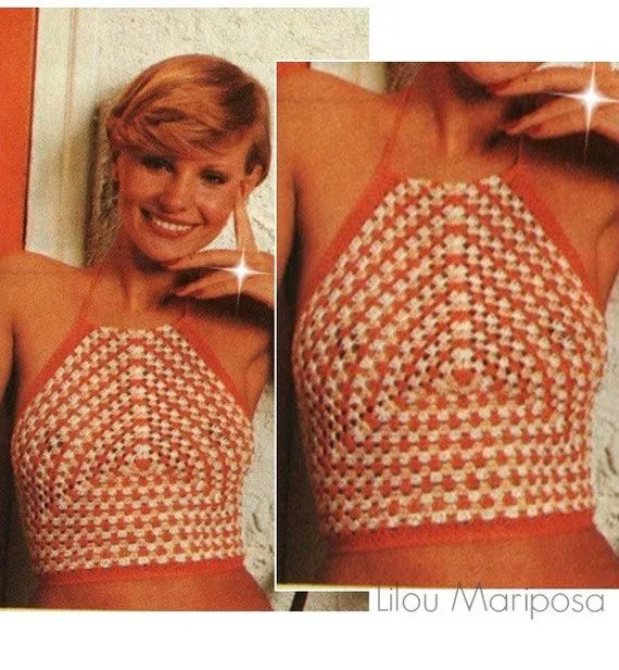 Patron de crochet pdf de tejido crochet halter por Liloumariposa