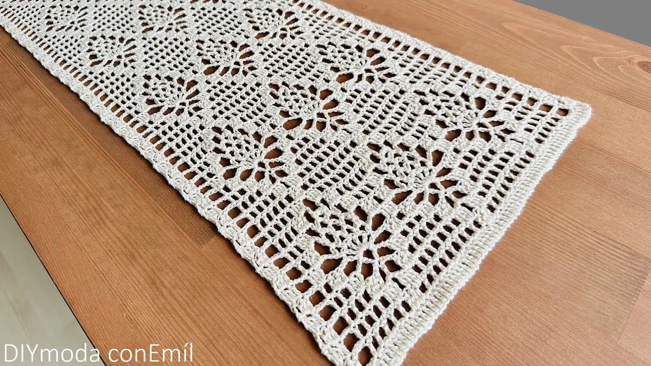 Patrón a crochet para tejer Camino de Mesa Carpeta Mantel paso a paso - YouTube Patrón a crochet para tejer Camino de Mesa Carpeta Mantel paso a paso - YouTube