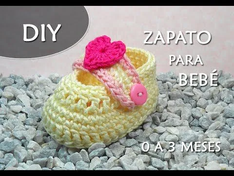 PATRÓN CROCHET: ZAPATO BÁSICO PARA BEBÉ (0 a 3 MESES) | Patrones ...