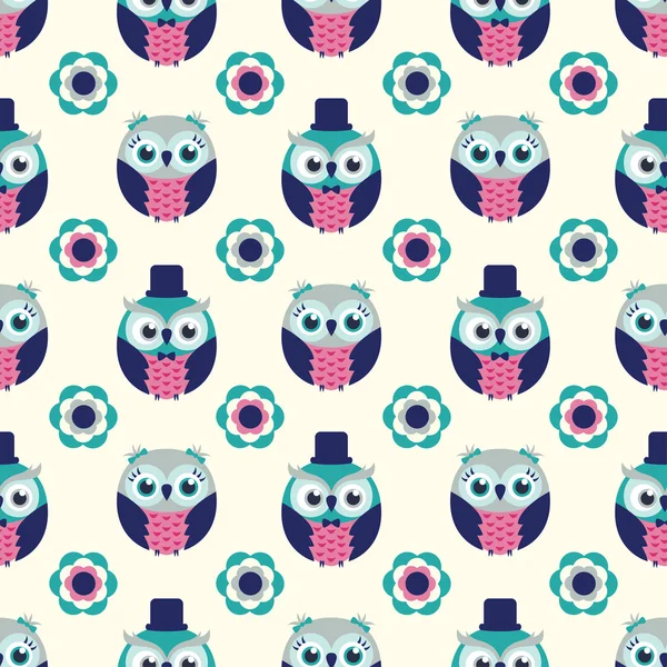 Patrón de dibujos animados de buhos — Vector stock © kidstudio852 ... Patrón de dibujos animados de buhos — Vector stock © kidstudio852 ...