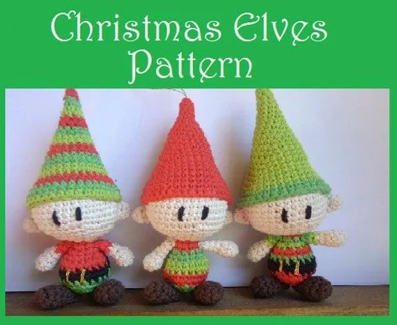Patrón Duendes Navideños Amigurumis por sdroppelmann en Etsy Patrón Duendes Navideños Amigurumis por sdroppelmann en Etsy