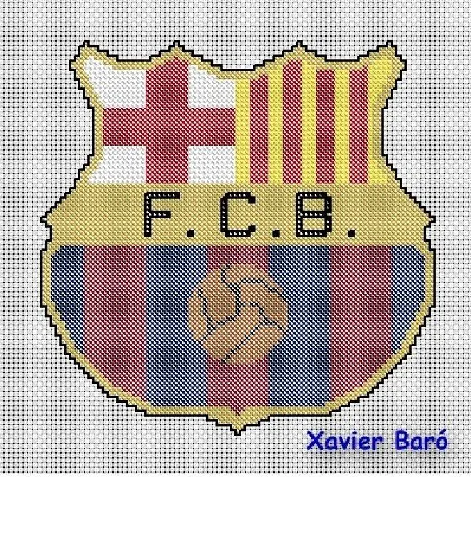 patron del escudo del barcelona en punto de cruz patron del escudo del barcelona en punto de cruz