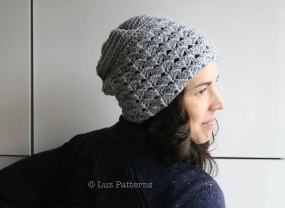 Patrón de ganchillo en español gorro urbano con by LuzPatterns