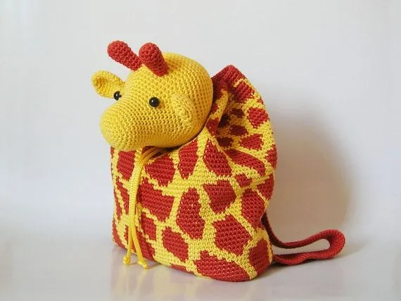 Patrón de gancho para mochila de jirafa. Un por chabepatterns Patrón de gancho para mochila de jirafa. Un por chabepatterns