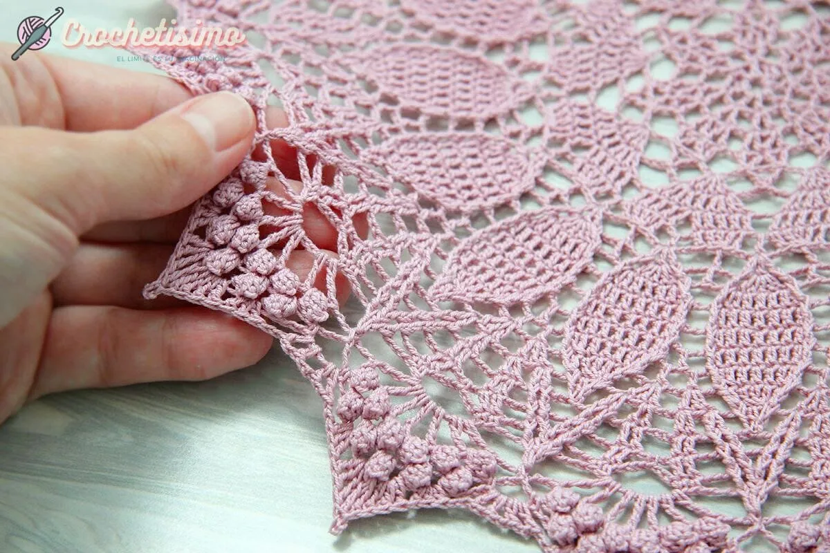 PATRÓN GRATIS Carpeta Rosa en Crochet - Crochetisimo PATRÓN GRATIS Carpeta Rosa en Crochet - Crochetisimo
