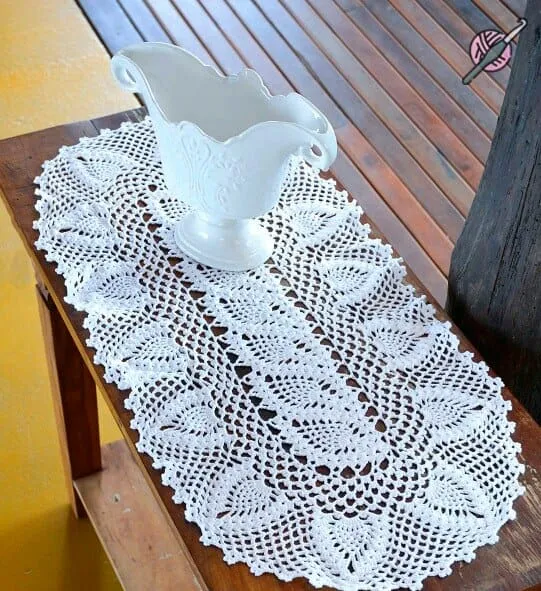 PATRÓN GRATIS Elegante Centro de mesa Ovalado en Punto Piña a crochet - Crochetisimo PATRÓN GRATIS Elegante Centro de mesa Ovalado en Punto Piña a crochet - Crochetisimo