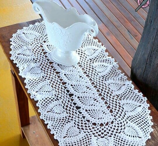 PATRÓN GRATIS Elegante Centro de mesa Ovalado en Punto Piña a crochet - Crochetisimo PATRÓN GRATIS Elegante Centro de mesa Ovalado en Punto Piña a crochet - Crochetisimo