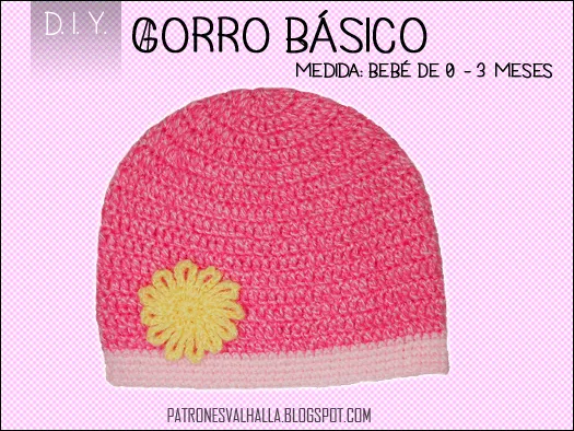 Patrón Gratis: Gorro para bebé a Crochet / 0 a 3 meses (video ...