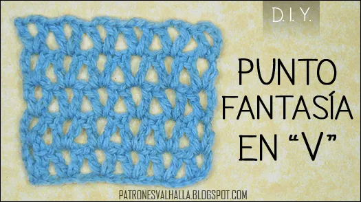 Patrón Gratis: Punto Fantasía en "V" a Crochet (video) | PATRONES ... Patrón Gratis: Punto Fantasía en "V" a Crochet (video) | PATRONES ...