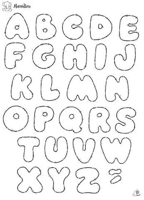 Molde para letras en foamy - Imagui