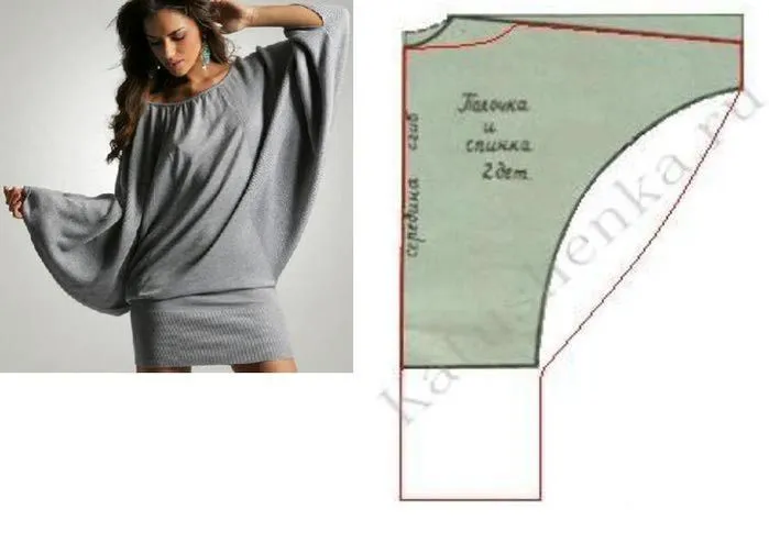 Patrón manga murciélago. | Patrones de blusas | Pinterest | Tunic ... Patrón manga murciélago. | Patrones de blusas | Pinterest | Tunic ...