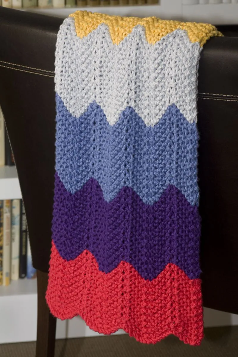 Patrón: Mantita Chevrón | VEGAKNITS
