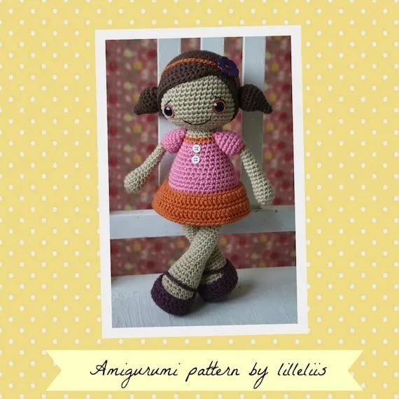 PATRÓN muñeca Sofia crochet patrón patrón de por lilleliis