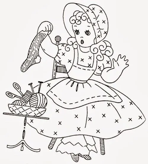 Dibujos de sales muñecas para bordar
