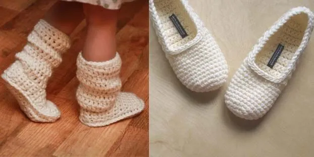 Patrones de pantuflas al crochet - Imagui