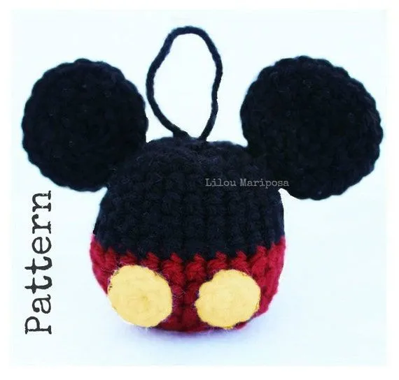Patron pdf crochet MICKEY MOUSE para por Liloumariposa en Etsy Patron pdf crochet MICKEY MOUSE para por Liloumariposa en Etsy