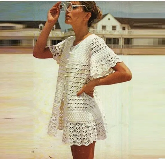 Patron pdf de tejido en crochet vestido para por Liloumariposa