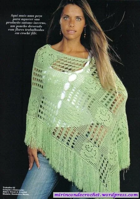 Patron de ponchos a crochet - Imagui