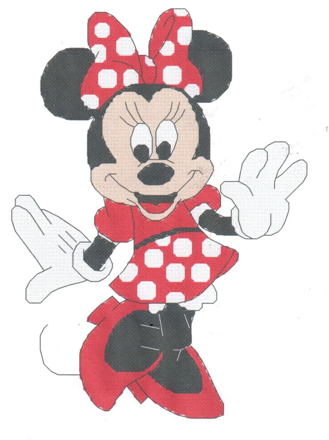 Patrón de punto de cruz de Minnie Mouse - Etsy México Patrón de punto de cruz de Minnie Mouse - Etsy México