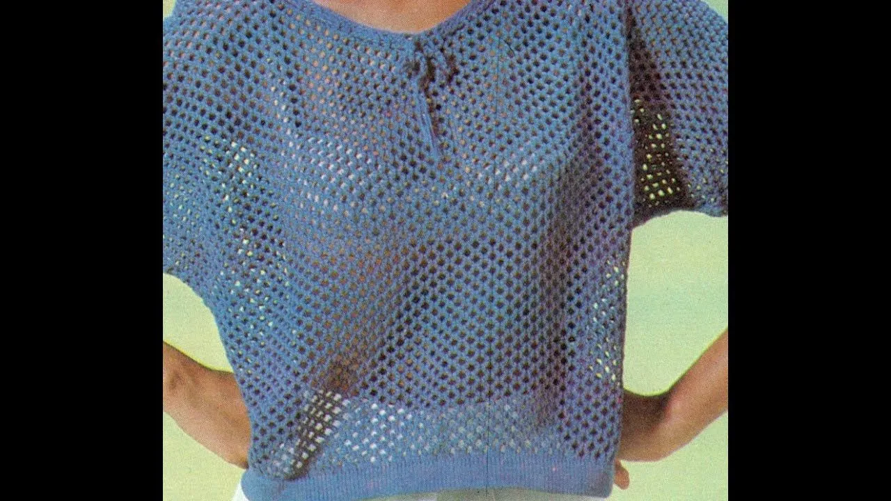 Patrón Para tejer Blusa Puntada red a 2 Agujas - YouTube Patrón Para tejer Blusa Puntada red a 2 Agujas - YouTube