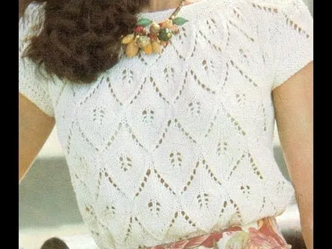 Patrón para tejer blusa en tresjolie a 2 agujas - YouTube Patrón para tejer blusa en tresjolie a 2 agujas - YouTube