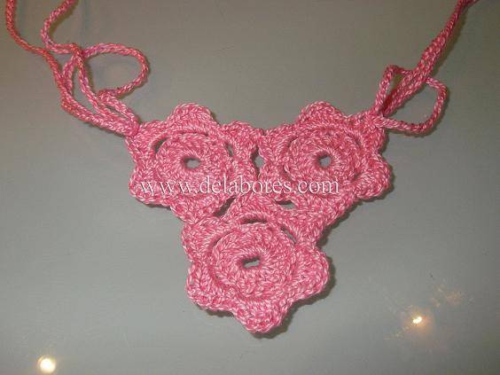 Patrón para tejer un collar a crochet :: Collar tejido de ... Patrón para tejer un collar a crochet :: Collar tejido de ...